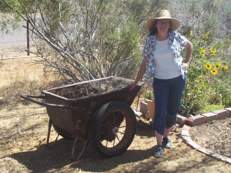 . . . with an old mining cart