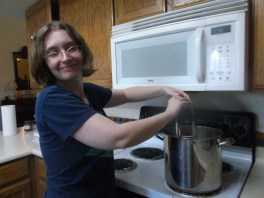 Home canning with daughter, Tiffany